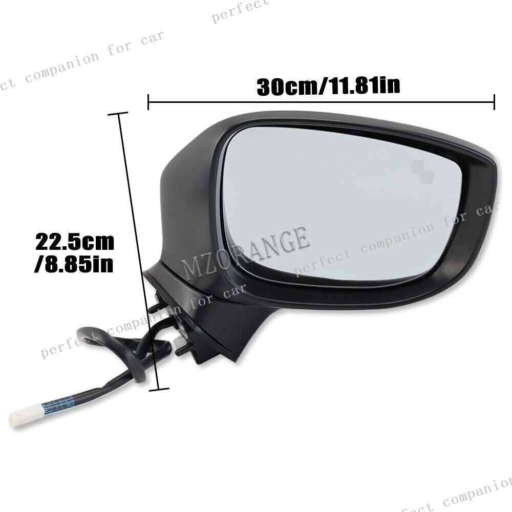 Heated right blind spot side mirror with light for Mazda CX-5 2017-2019 (Red)