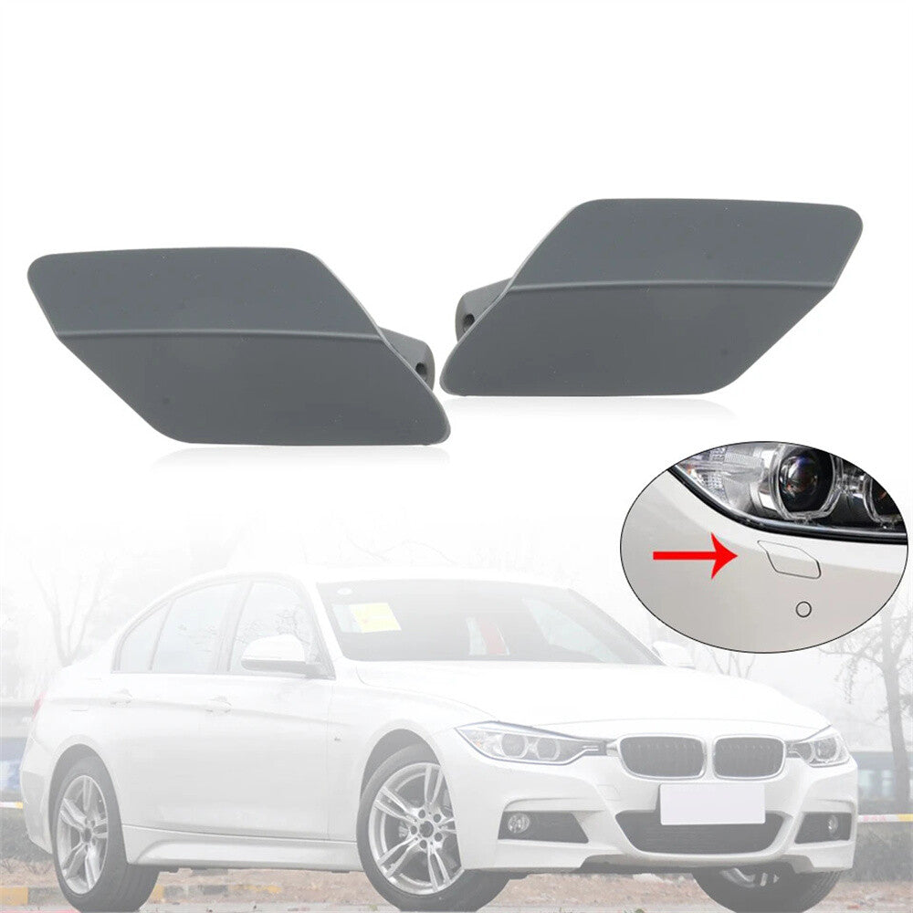 1Pair Primed Front Headlight Washer Cap for BMW 3 Series F30 F31 F35 M 2013-2018