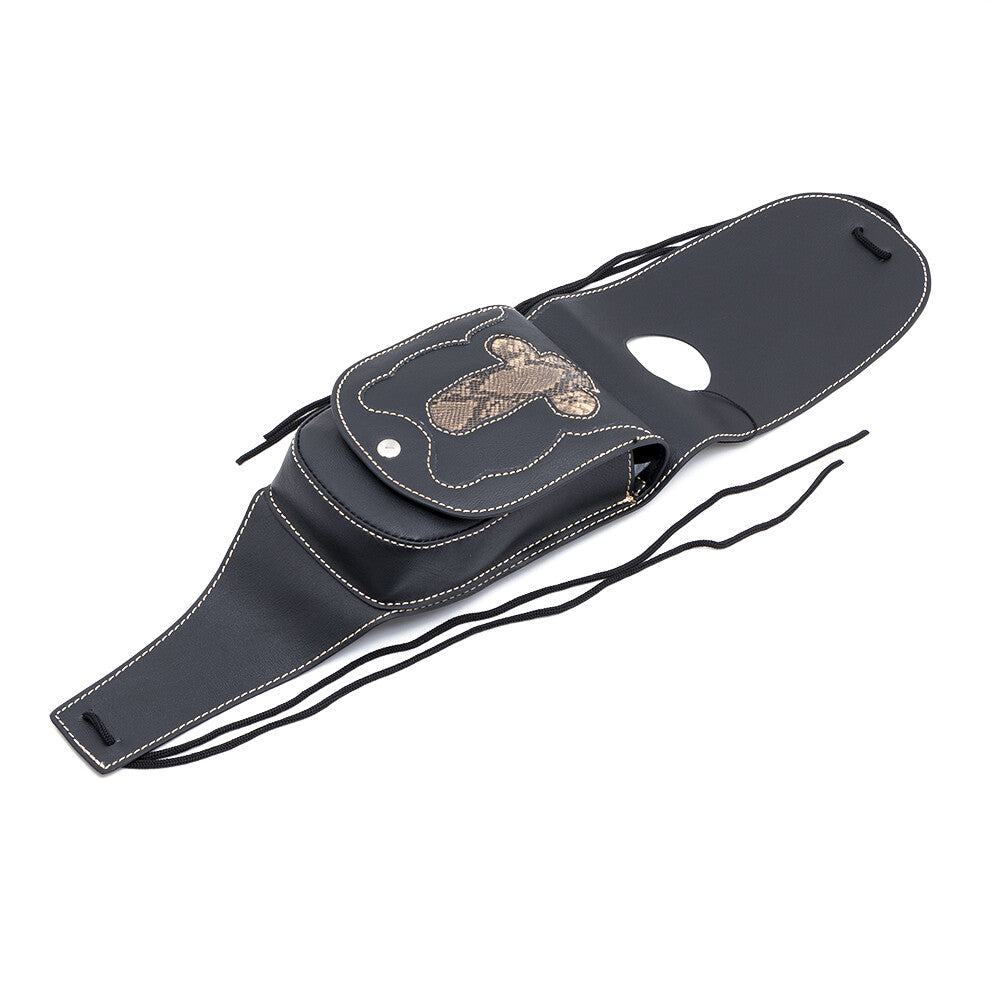Black Synthetic Leather Tank Cap Cover Panel Bag for Harley Sportster 883 1200 Q