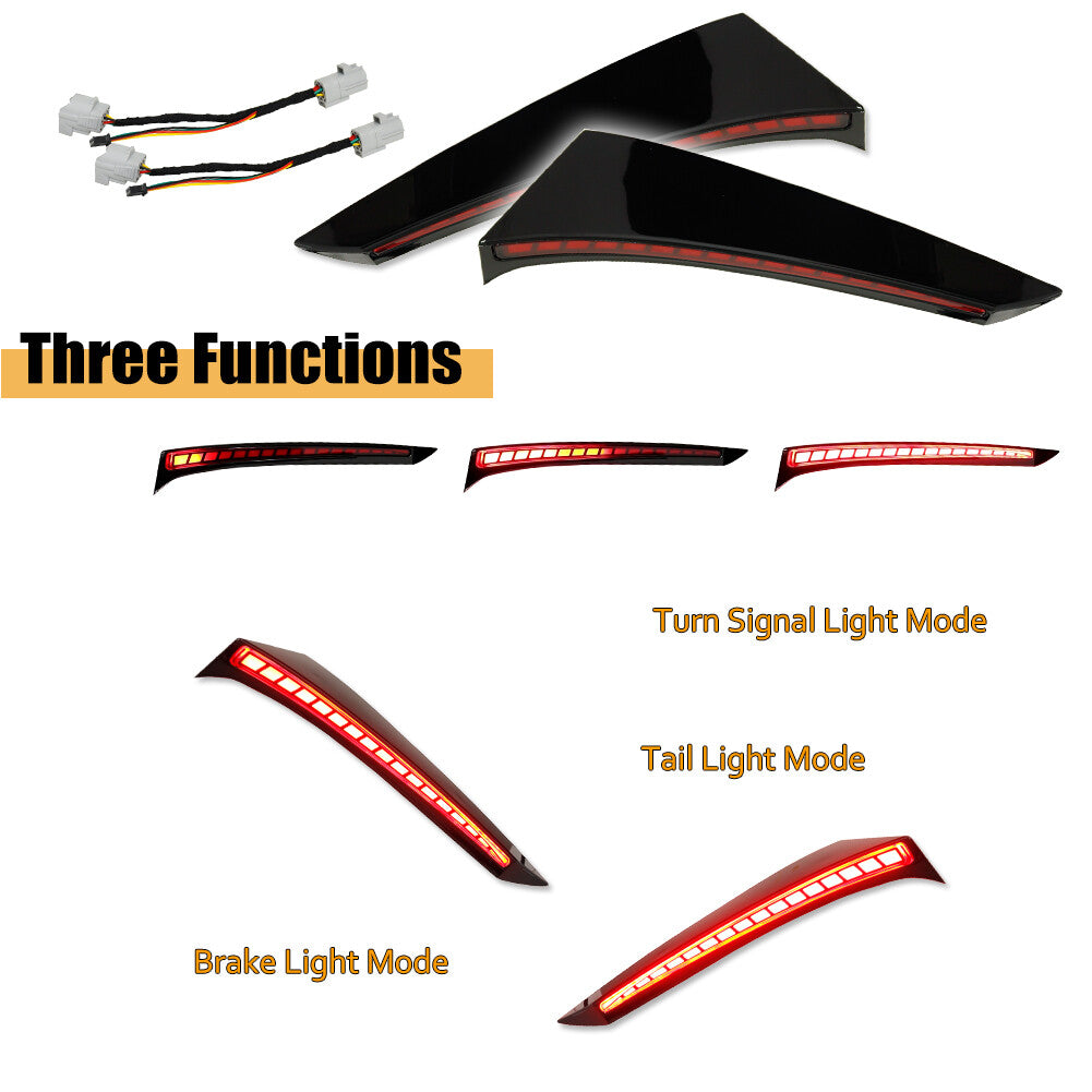 Pack LED Red Rear Bumper Reflector Tail Brake Light for 2021-2023 for Sienna - v