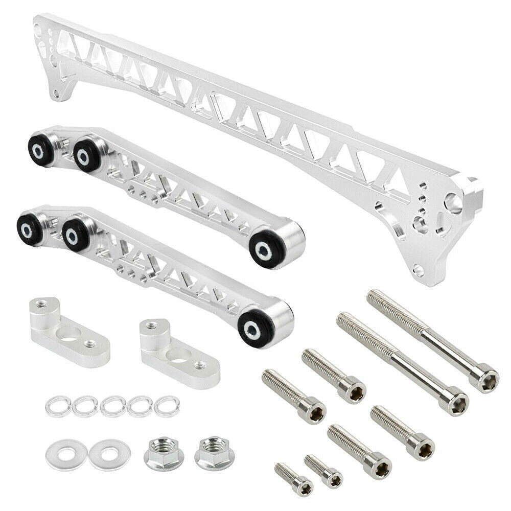 Silver Billet Rear Lower Control Arms + Subframe Brace for Honda for Civic EG 92-95 Q