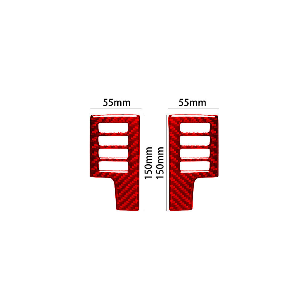 Red for Co -pilot Dashboard Trim Strip Cover Carbon Fiber For Camaro 16-18 v