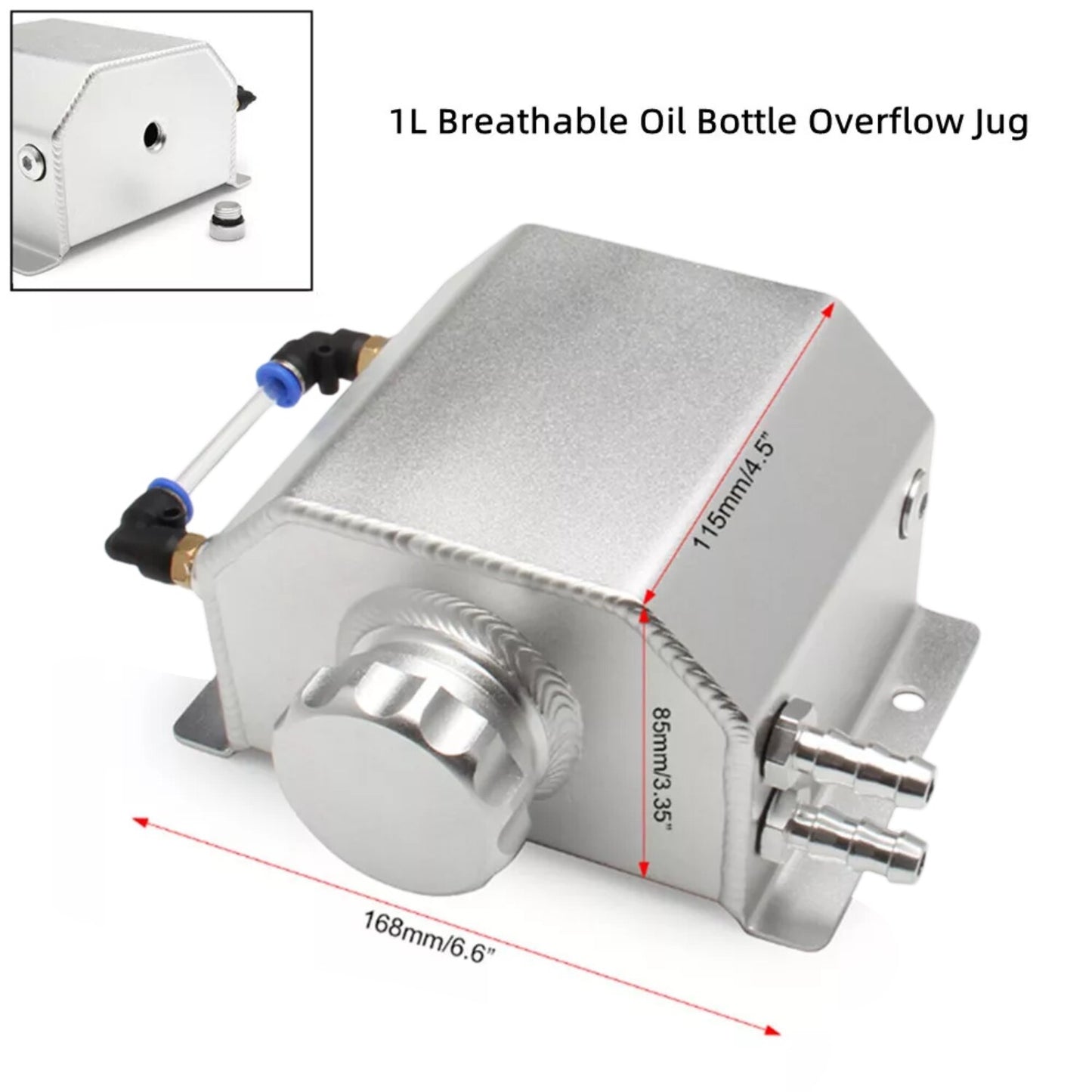 Coolant Overflow Radiator Reservoir Tank Catch Can Reservoir Breathable Can 1L