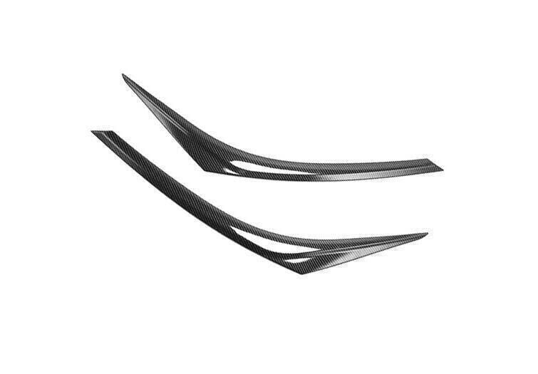2P Carbon Fiber Front Headlight Eyebrow Strip Cover Trim for Toyota C-HR 2018-22