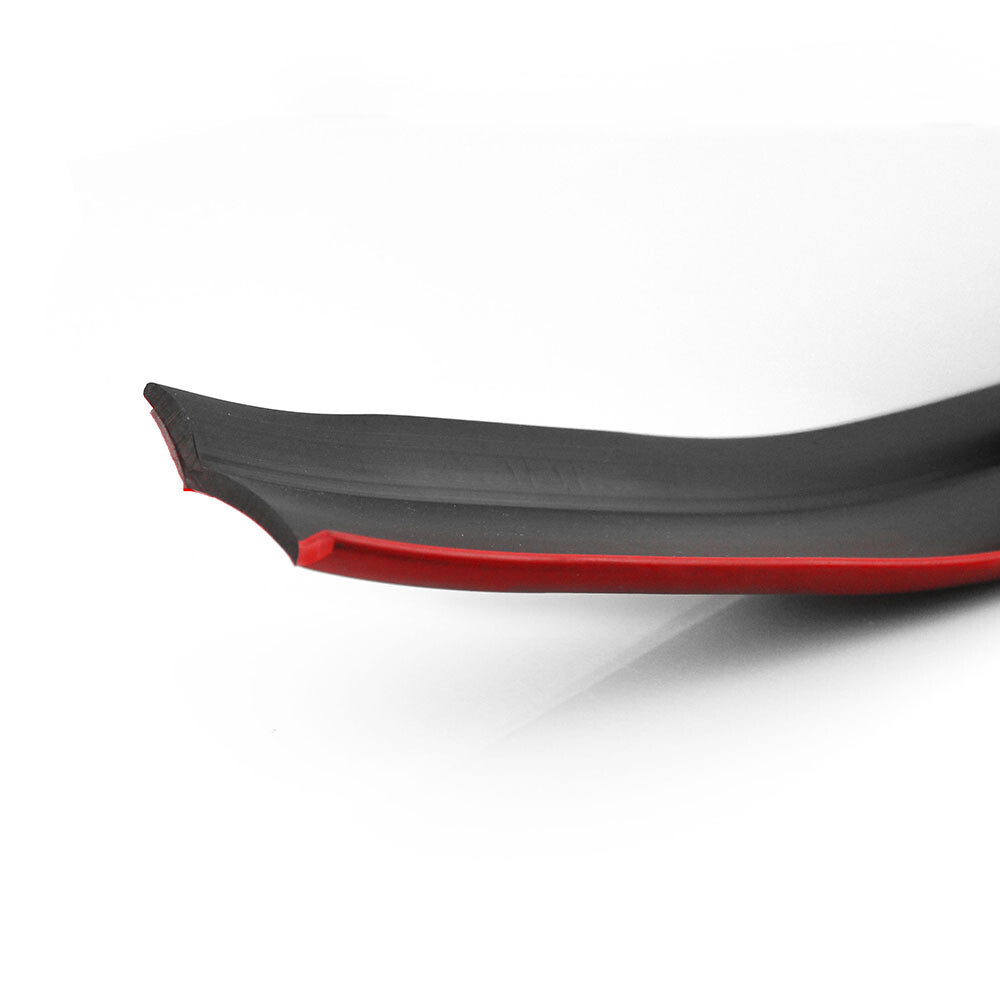 Red Black Front Bumper Lip Splitter Chin Spoiler Body Kit Trim Universal Q
