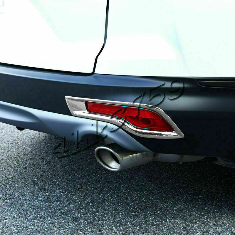2P for Honda CRV CR-V 2017-2019 Chrome Rear Fog Light Frame Reflector Cover Trim