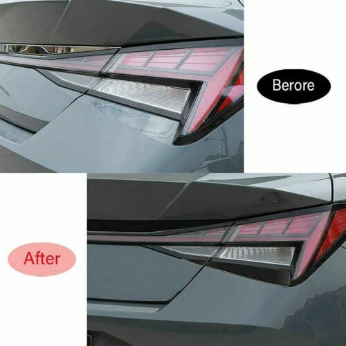 Black Titanium Rear Tail Light Lamp Strip Trim 4pc fit for Hyundai for Elantra 21-22 AT