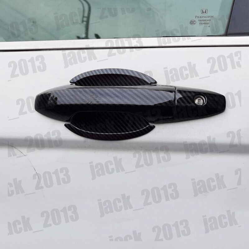 For 2006-2011 for Honda for Civic Sedan Carbon Fiber Side Door Handle Covers Trim 8PCS