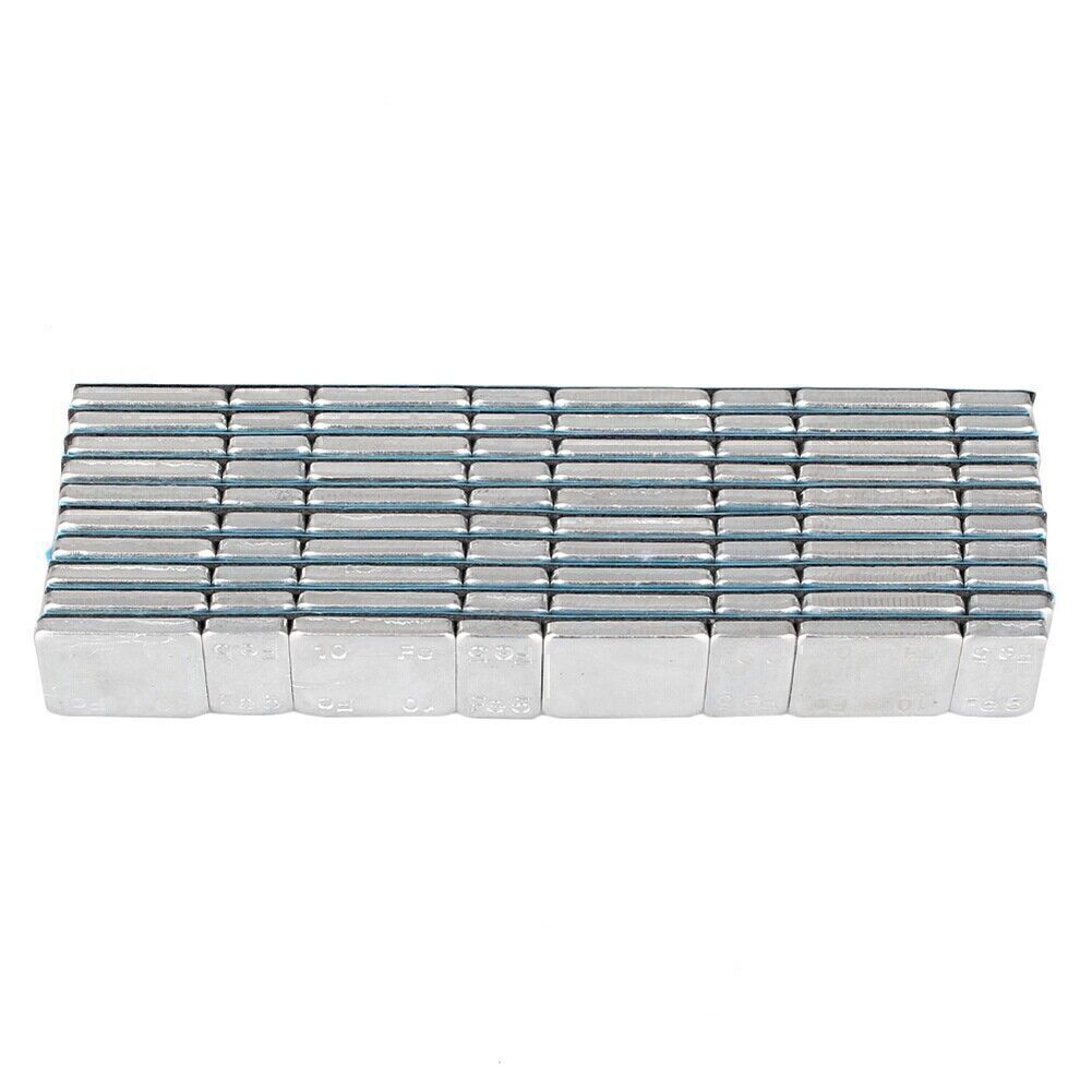 For Auto Car Truck Motor Van Strip Stick on Wheel Balance Weights Silver 10x