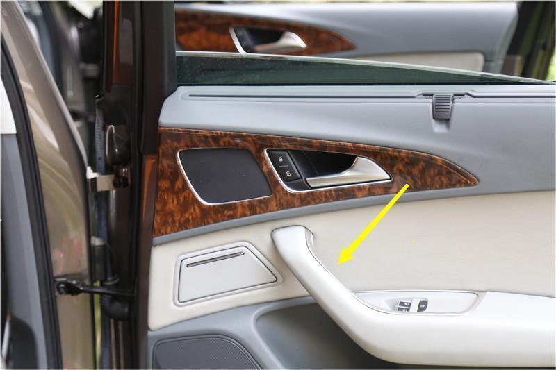 Car Interior Decoration Full Set Trim 8PCS Fit for Audi A6L 2012-2018 Brown Wood