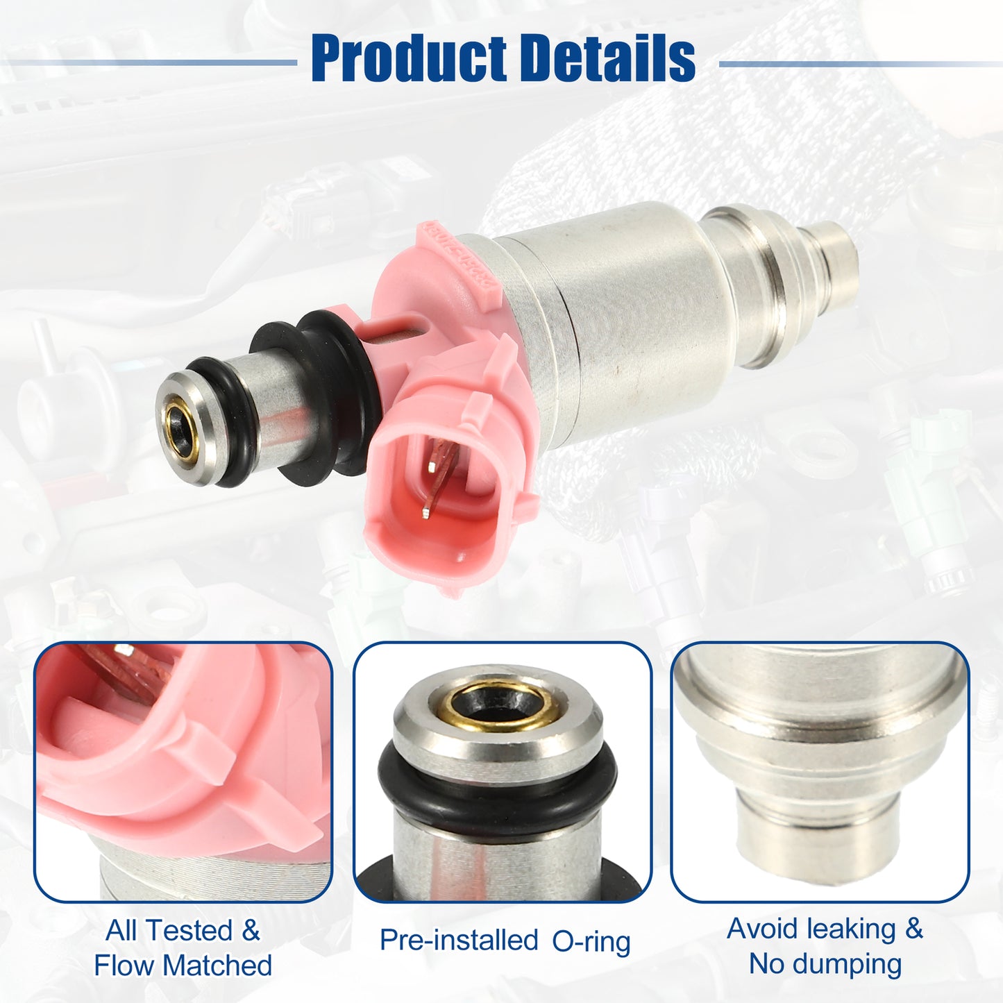 6-pack 23209-74080 automotive fuel injector nozzles suitable for Toyota for Land Cruiser 4.5L (1992-2004)