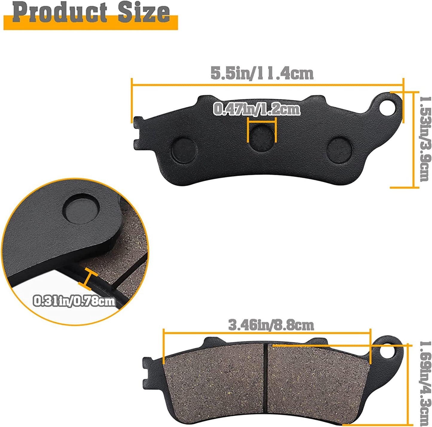 Brake Pads for GL1800 Goldwing All models 2001-16/ CBR1100XX Blackbird 1997-2003