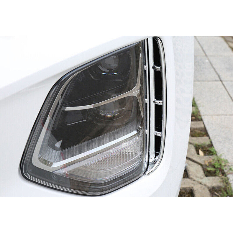 Chrome Front bumper Fog lamp Air Inlet Cover Trim for Hyundai Santa Fe 2019-2020