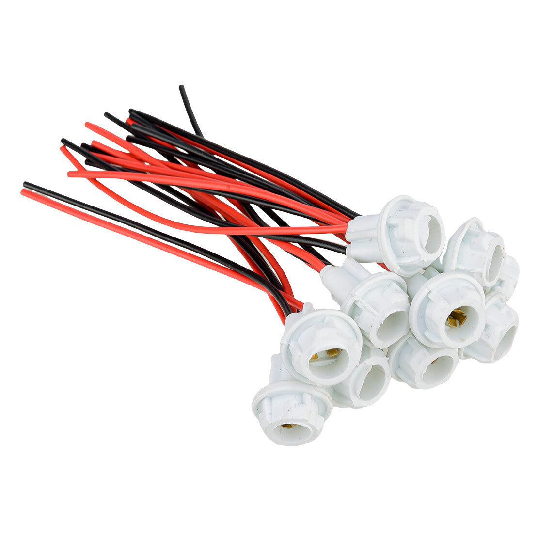 10x T10 LED Bulb Tail Light Connectors Socket Harness Pigtail Rubber Wedge Q