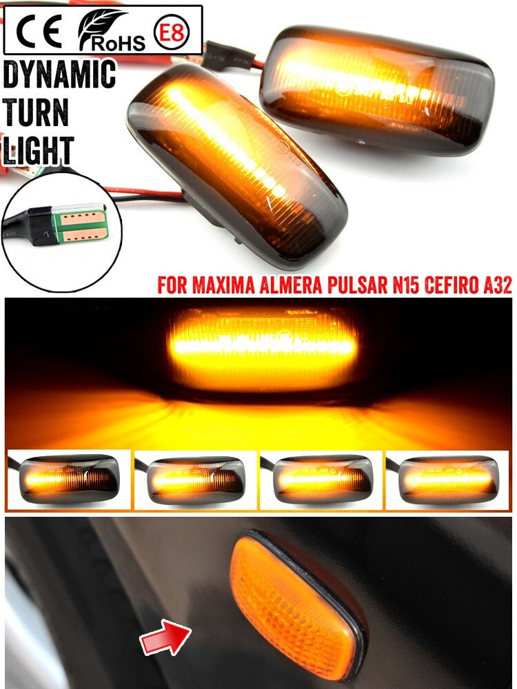 Dynamic Side Marker Turn Signal for Nissan MAXIMA ALMERA PULSAR N15 CEFIRO A32