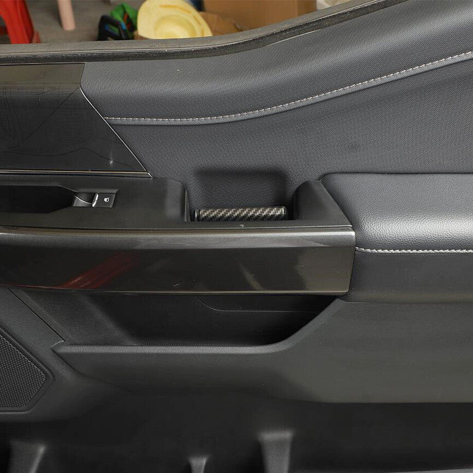 For 2021-2023 F150 Carbon Inner Door Handle Strips Trim Decor Bezels v