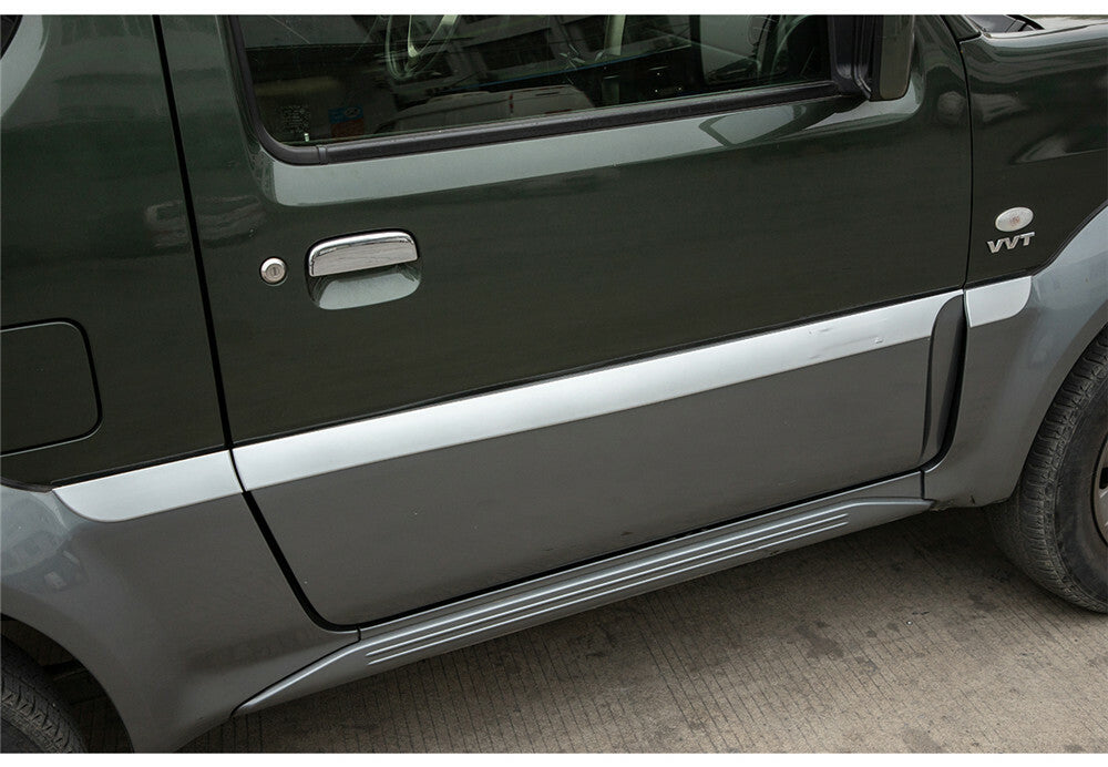 6PCS Silver ABS Side Door Body Molding Trim Cover Fit for Suzuki for Jimny 2007-2017