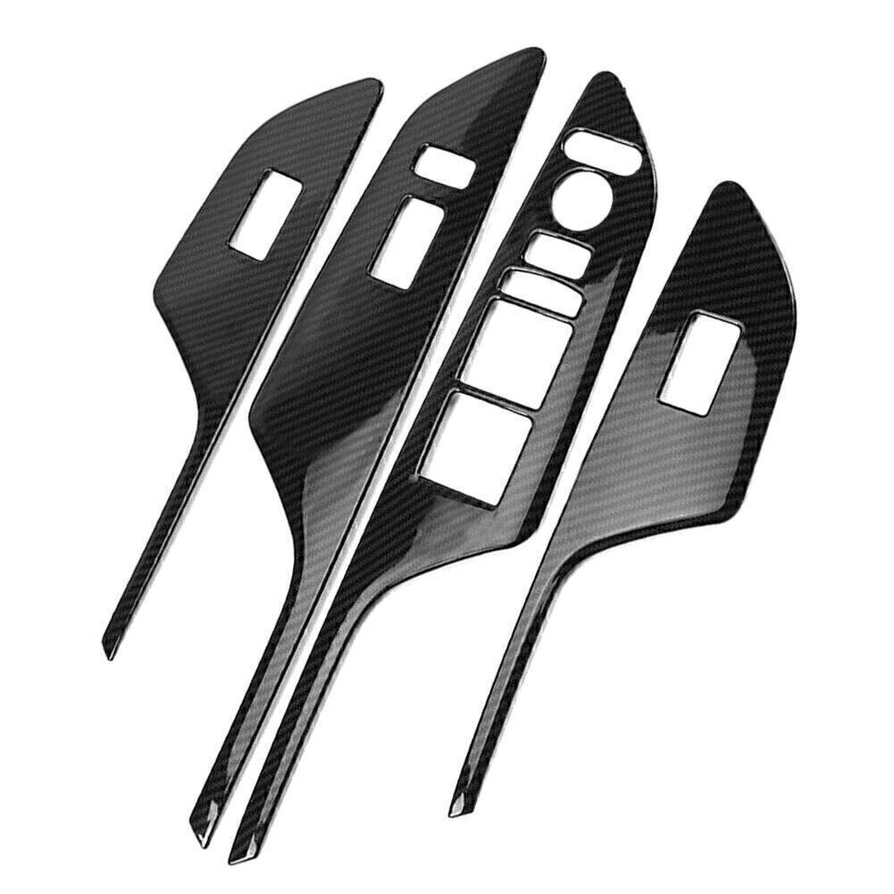 Carbon Fiber Steel Window Lift Panel Switch Trim for HONDA for Civic 10th 2016-2020
