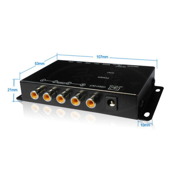 In-vehicle 4-way video switch parking camera 4-view image split screen control box top- n