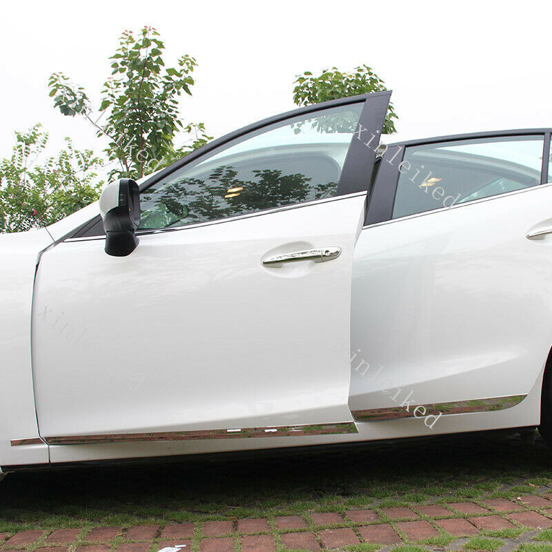 Silver Panel Side Door Body Molding Trim Cover for Mazda 3 Axela sedan 2017-2018