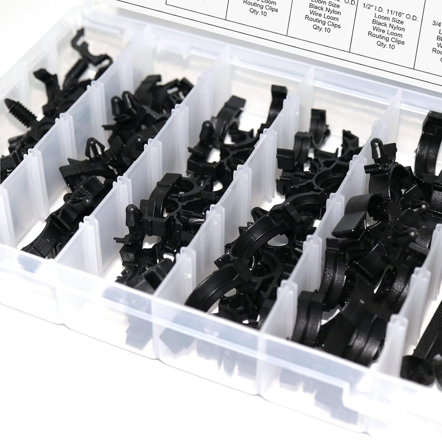 125-piece automotive wiring harness clips, wire and cable clips for Honda , GM, and for Mazda .