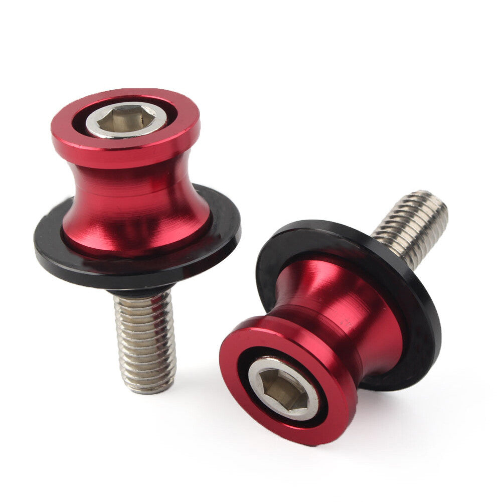 CNC Swingarm Spools Slider Stand Screws 8MM for KAWASAKI ZX6R 2012-2021 Red 2PCs