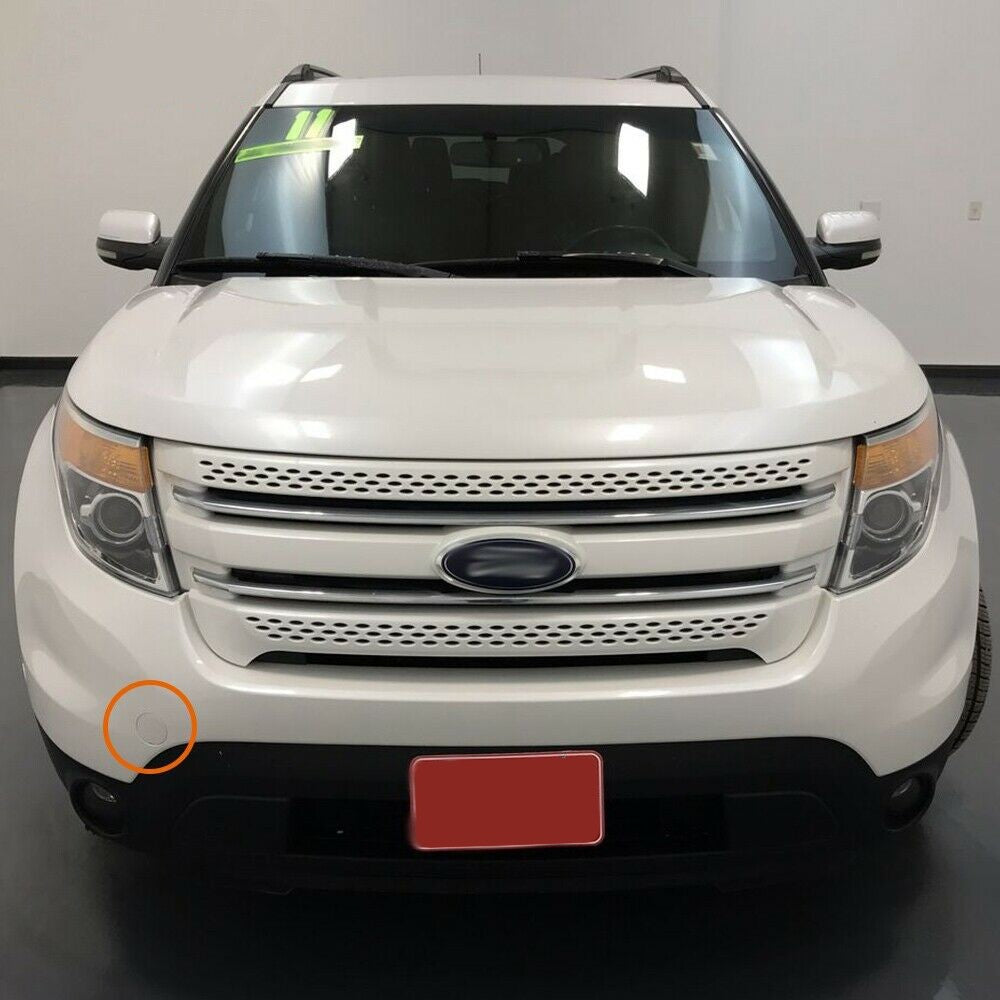 Primed Black Front Bumper Tow Hook Eye Cover For 2011- 2014 015 for Ford Explorer US Q