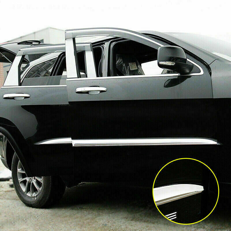 for Jeep Grand Cherokee 2014-2021 Chrome Body Side Door Molding Cover Trim ABS