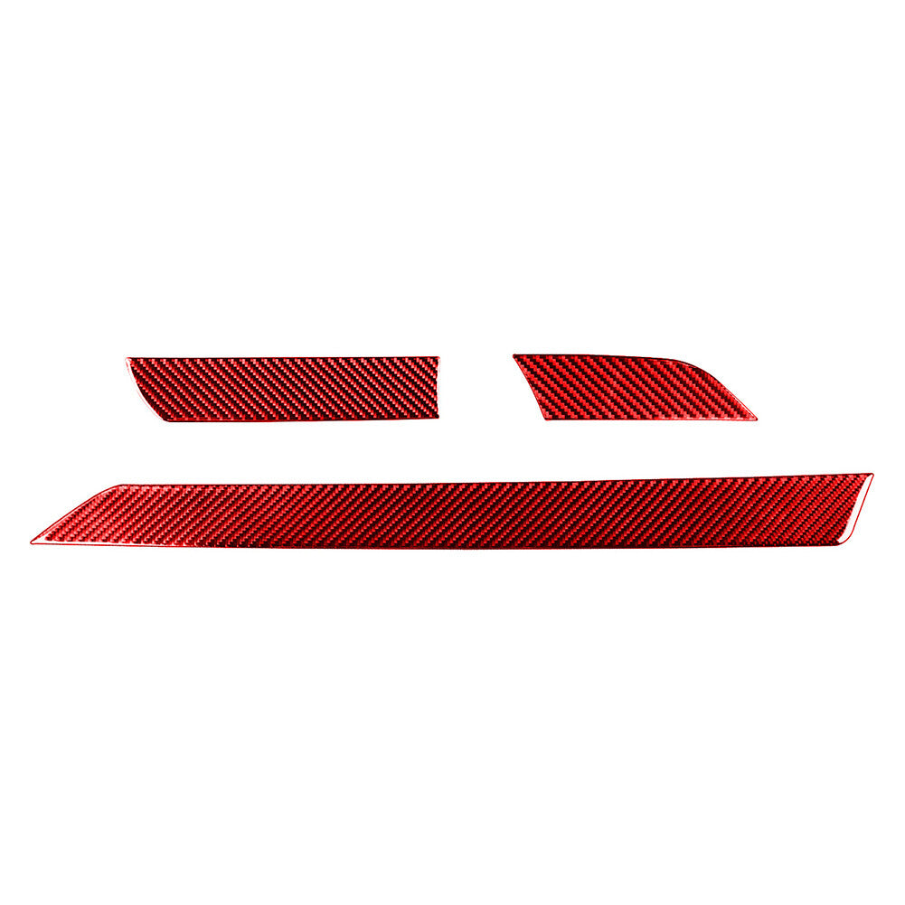 Dashboard Panel Cover Trim for Toyota Tundra 2014-2021 LHD Carbon Fiber Red 3PCS