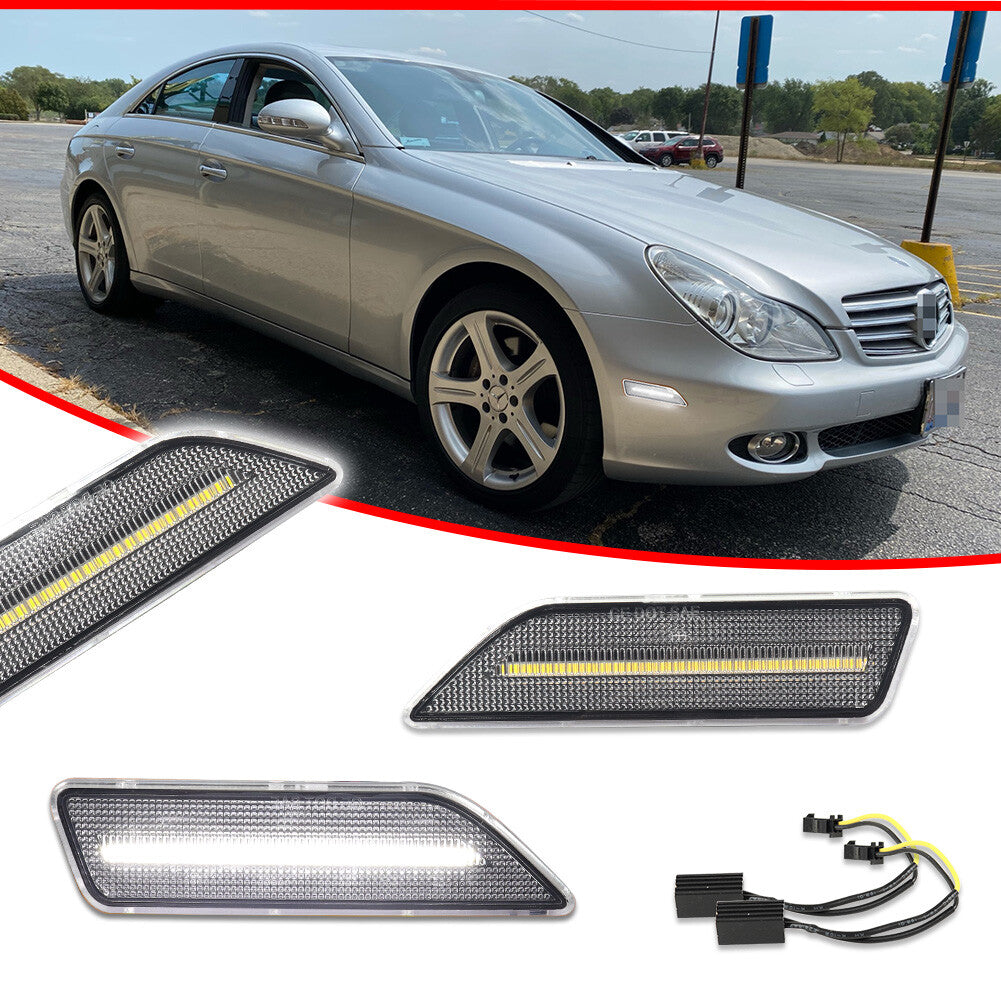 Suitable for 06-11 for Benz W219 CLS grade AMG transparent white LED front corner side marker light- v