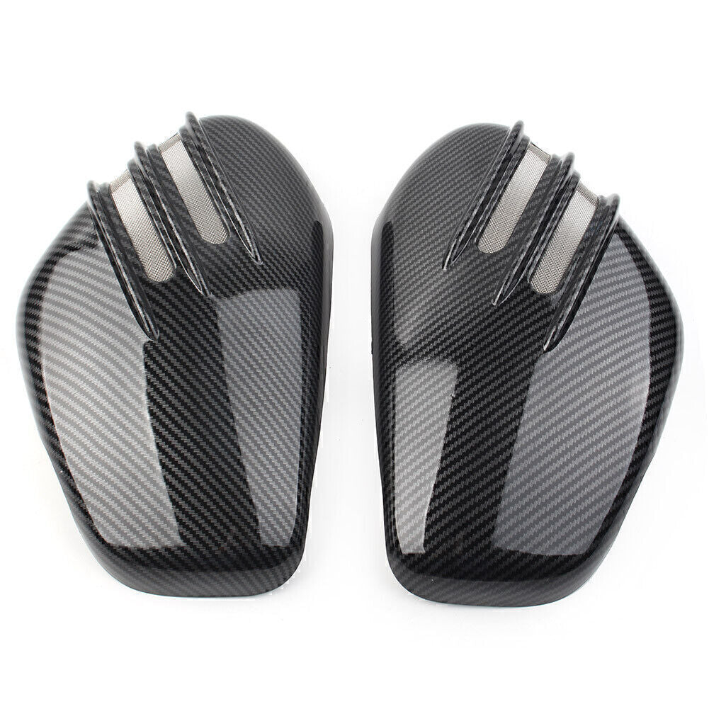 Pair Carbon Fiber Look Side Panel Battery Cover Cap for Bobber &Speedmaster 1200