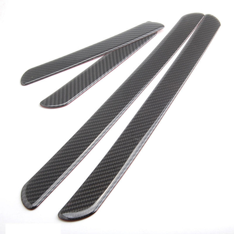 Car Real Carbon Fiber Scuff Plate Door Sill Panel Step Protector Welcome Strip