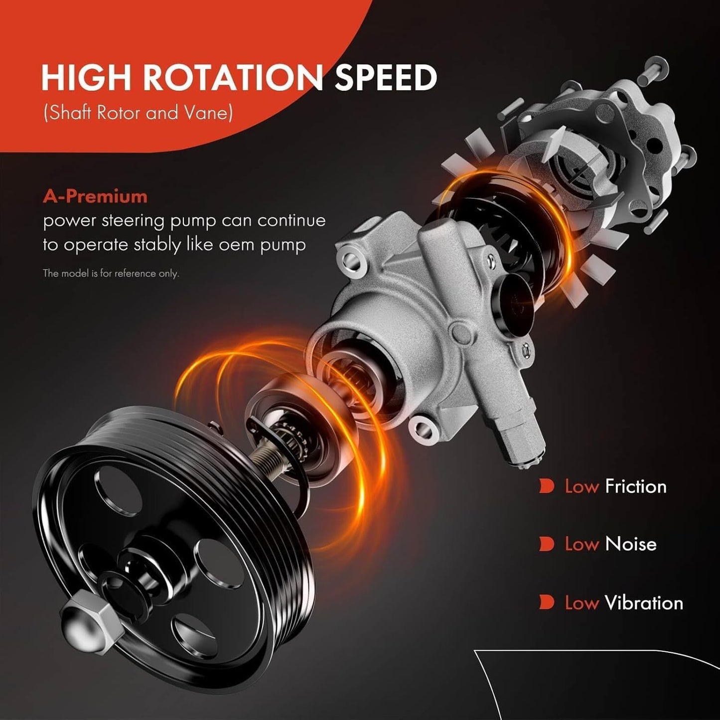 Power steering pump suitable for Subaru Legacy Outback 2010 - 2014 H4 H6 2.5L 3.6L models. Q