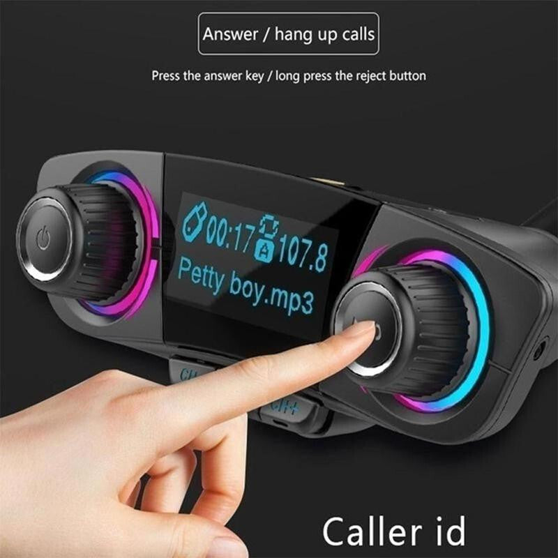 Car MP3 Player Wireless Bluetooth FM Transmitter Bluetooth 4.0 1.3in LED Screen
