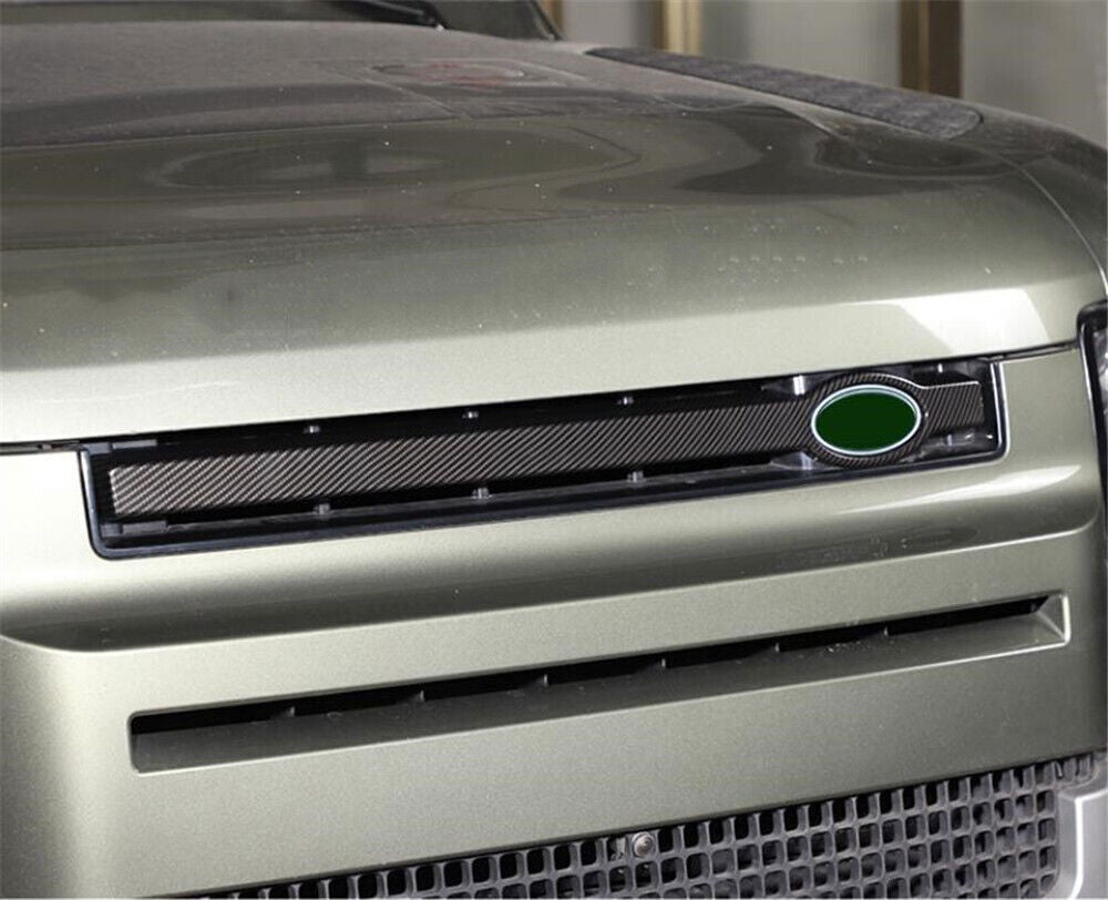 for Land Rover for Defender 2020-2023 Carbon Fiber ABS Front Grille Moulding Cover