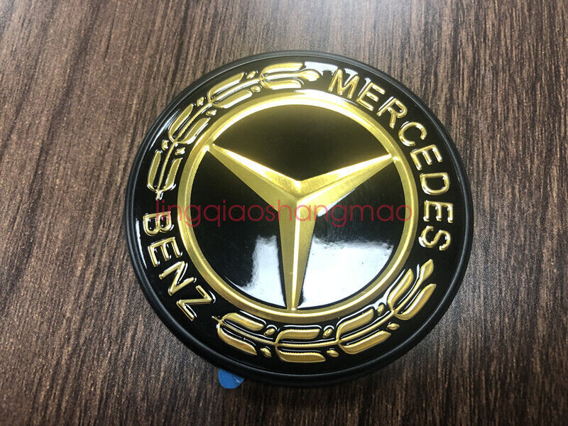 Black flat laurel wreath badge (adhesive) for range hoods suitable for Mercedes-Benz CES S