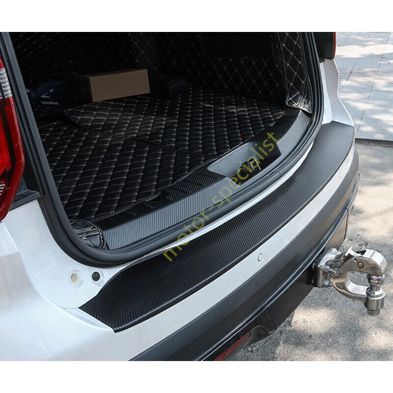 2Pcs Leather Rear Bumper Guard Sill Scuff Plate Trim for Ford Explorer 2011-2019