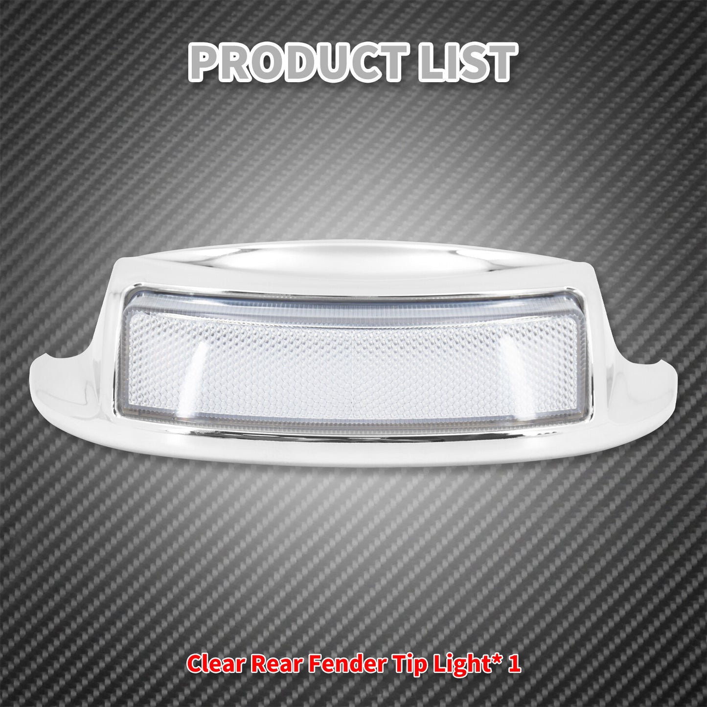 Rear Fender Clear Len Tip Light Fit for Harley Touring Electra Glide 2016-2023 Q