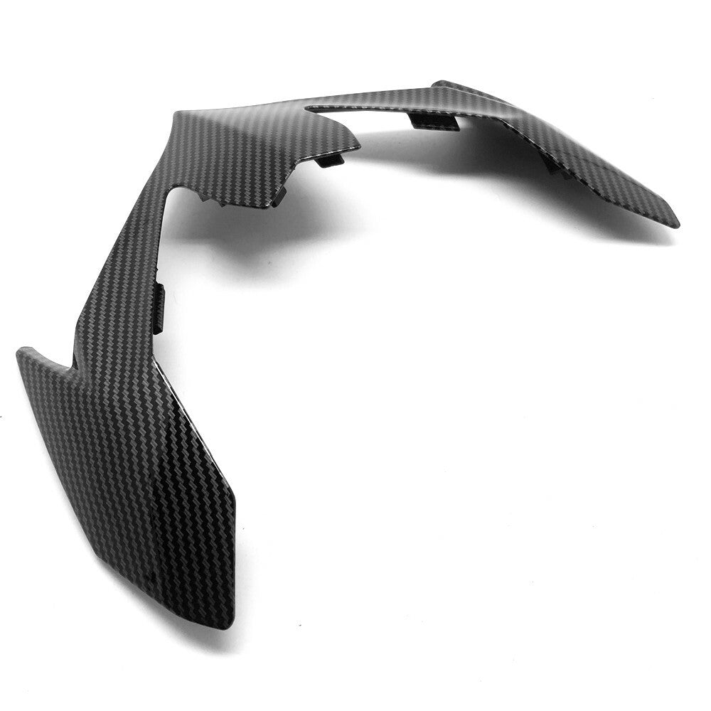Carbon fiber front upper nose light rectifier for Kawasaki Z900 2020/2021 models.