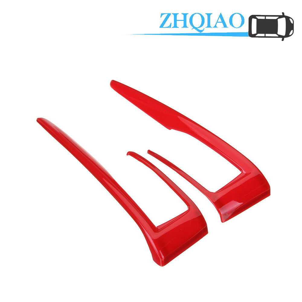 2PCS ABS Red Interior Gear Shift Frame Cover Trim Fits for Honda for Civic 10th 16-18