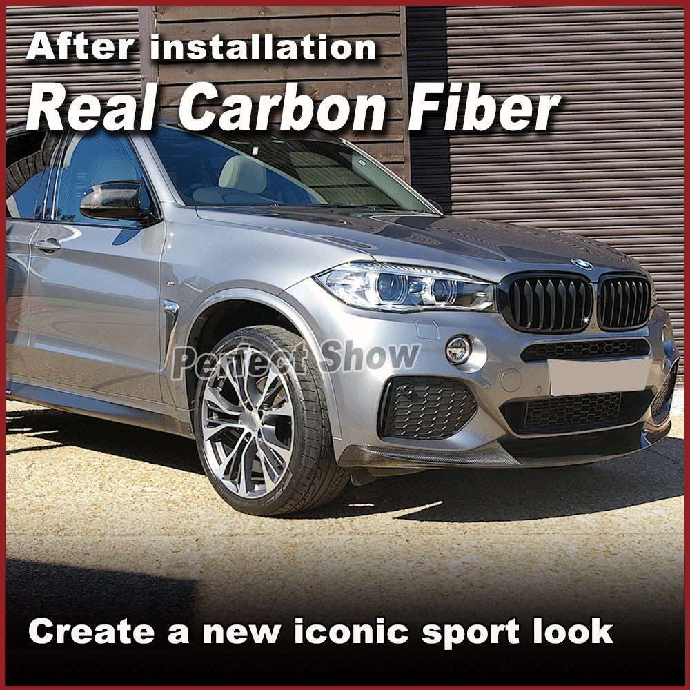 Fit for BMW X5 F15 M-SPORT 2014-18 REAL Carbon Front Bumper Spoiler Lip Splitter