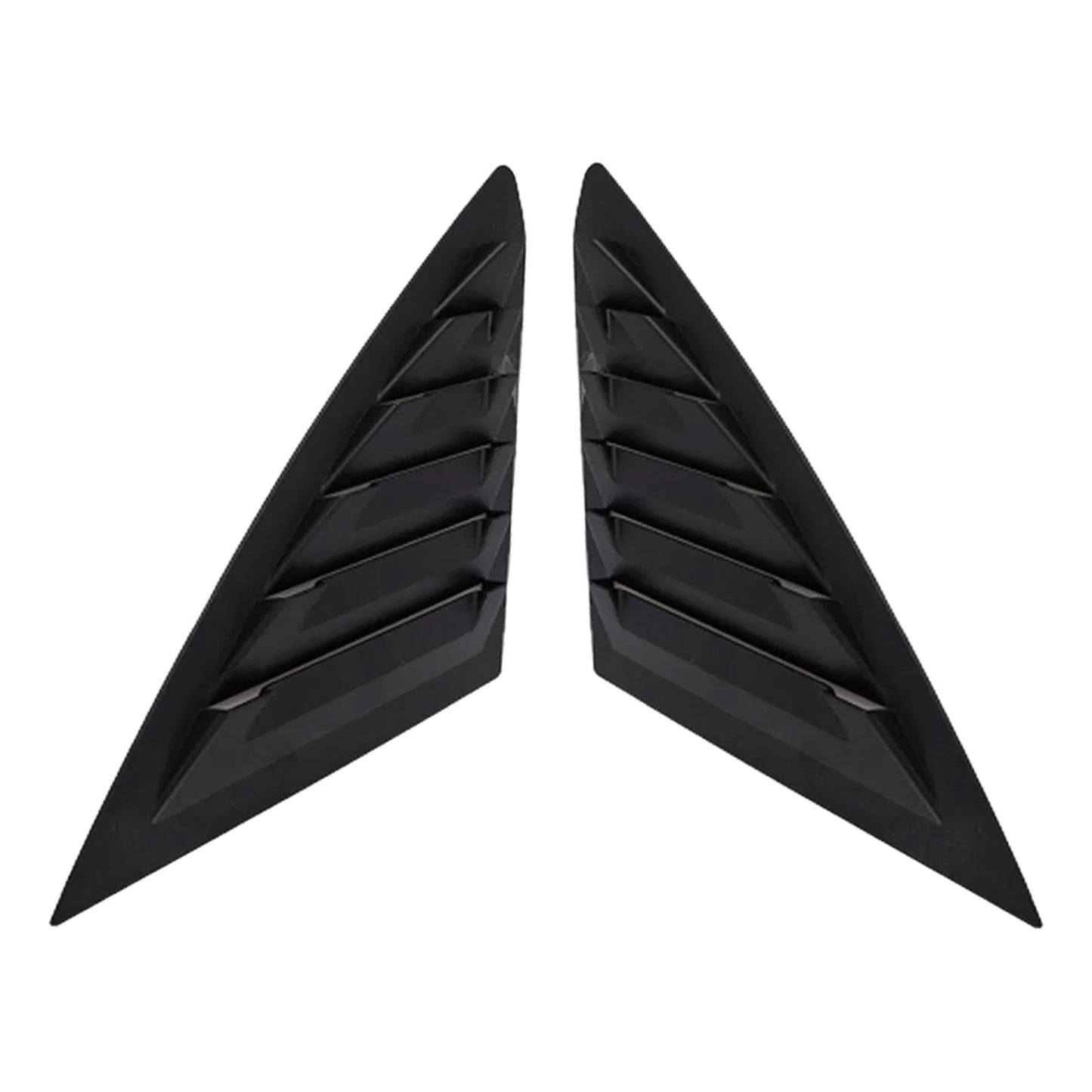 Side Window Louver Shutter Cover Trim Matte Black for Ford Focus Sedan 2012-20
