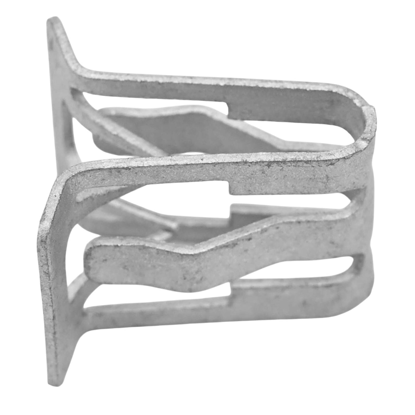 Use a 10-piece set of metal clamps to keep wires and cables in place.