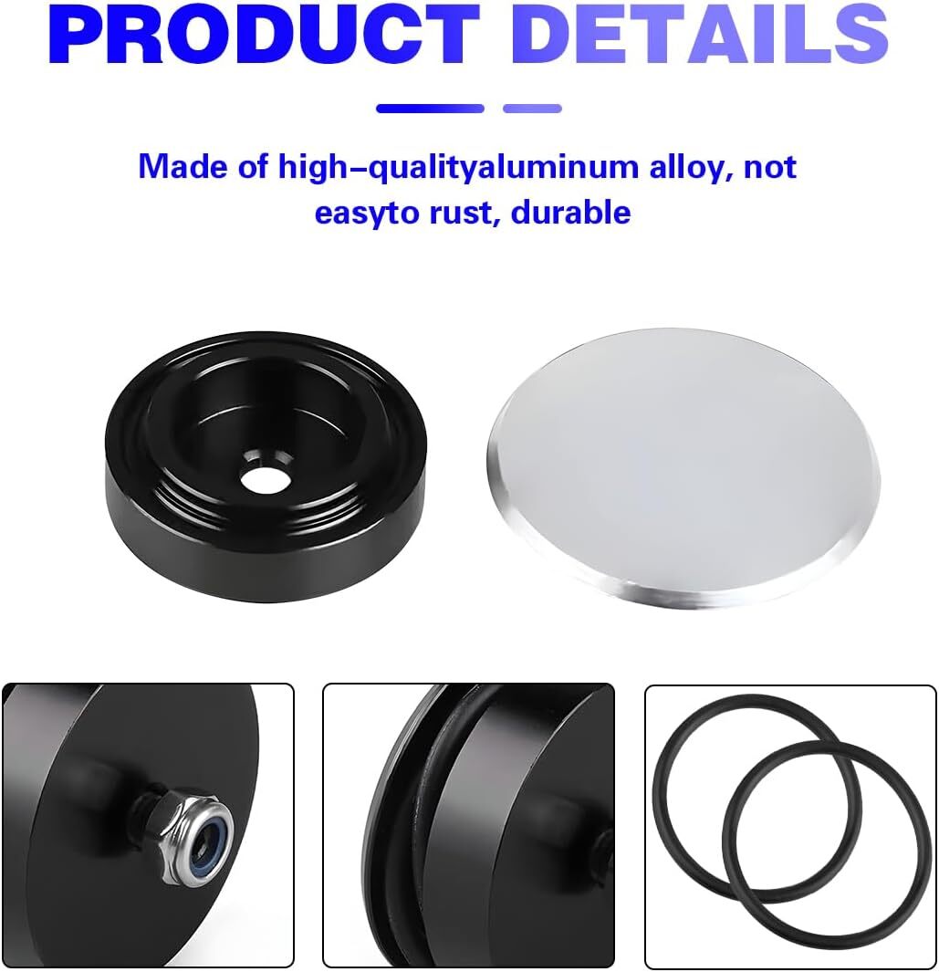 40mm Rear Wiper Block Off Delete Plug Cap Grommet for Civic Integra RSX Silver Q