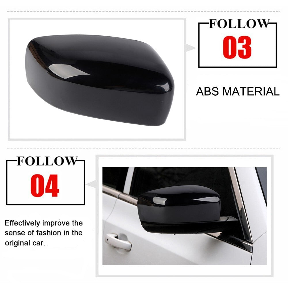 Black Side Rearview Mirror Cover Mirror Shell Trim for Chrysler 300C 2011-2023