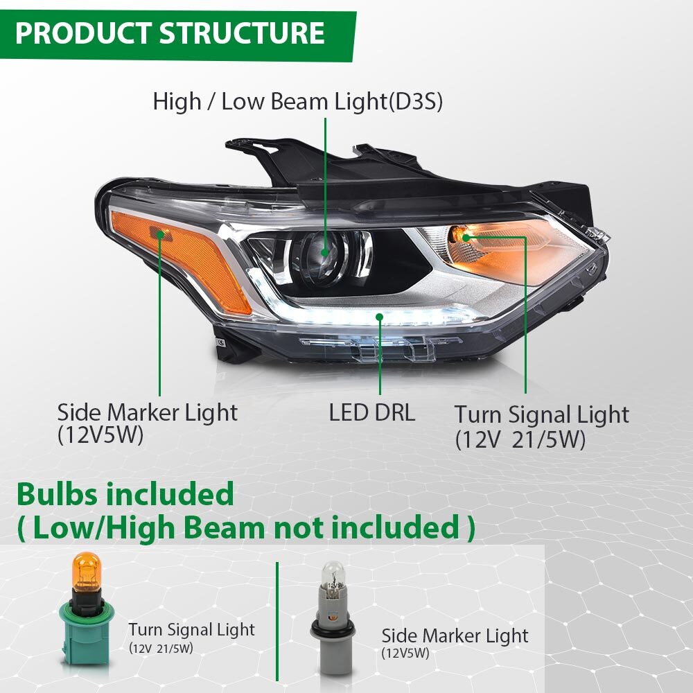 TRAVERSE 2018 - 2021 HID Dafu LED DRL Musical Instruments