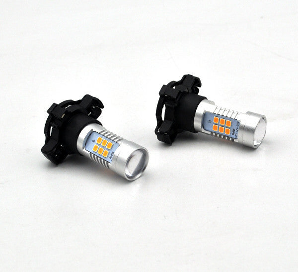2x Error Amber lamp PY24W LED Bulbs Front Turn Signal Lights for audi v