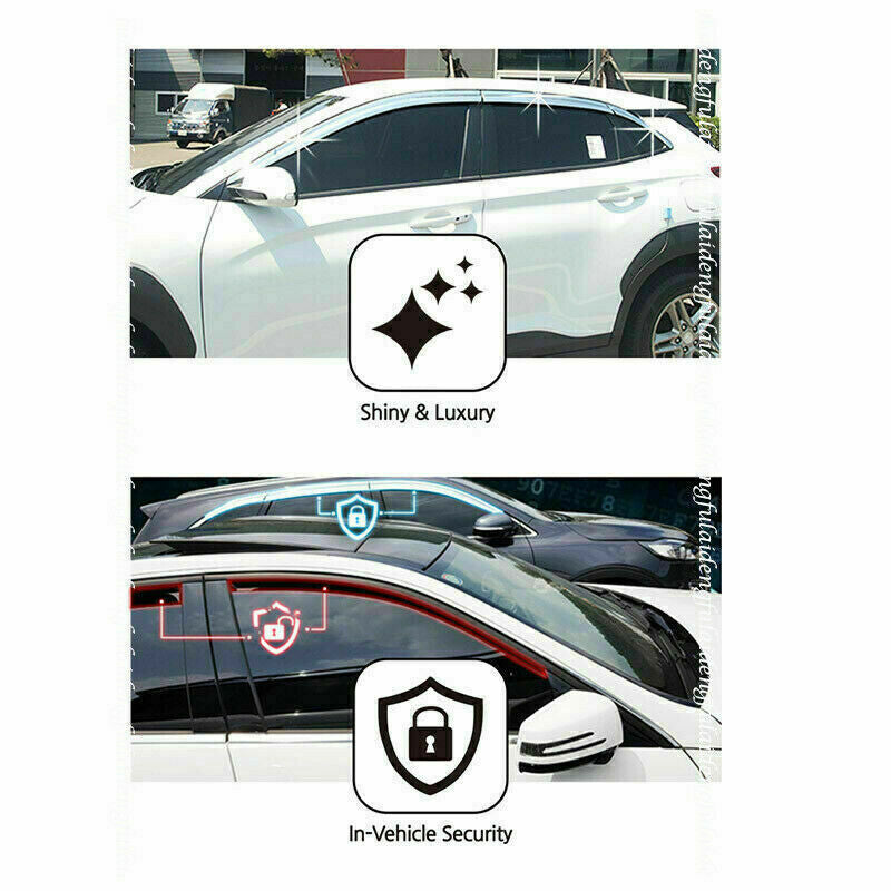 Chrome Window Visor Shade Sun Rain Wind Guard for Jeep Grand Cherokee 2011-2020