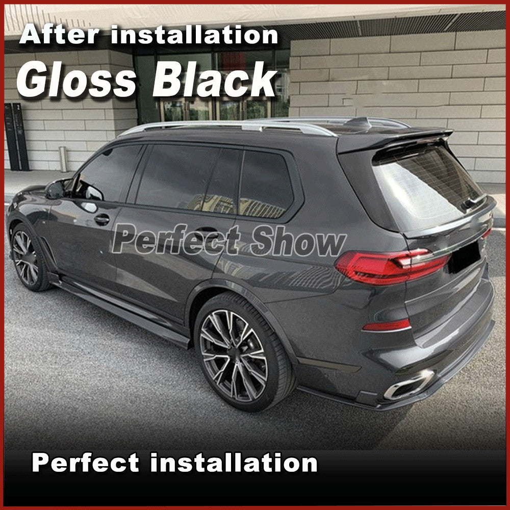 for BMW X7 G07 M-SPORT 19-23 Gloss Black Side Skirts Extension Lip Rocker Panel