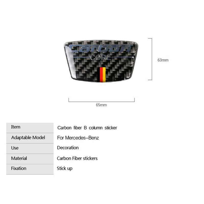 carbon fiber B-pillar door bumper sticker decoration for C-Class - n